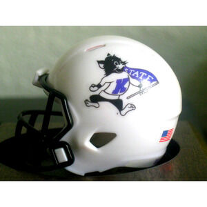 NCAA Kansas State Pocket Pro Helmet Custom Wildcats White Logo Big 12 Football